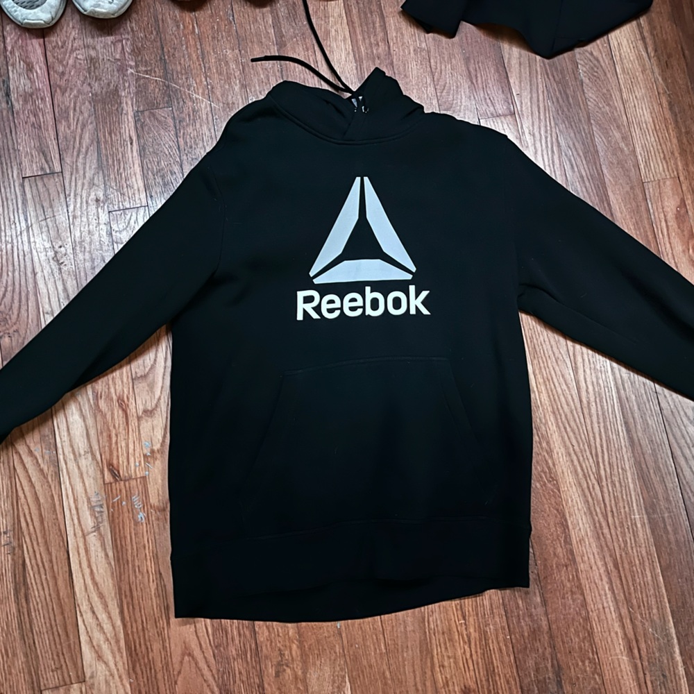 Reebok Black Sweatshirt with Silver Logo